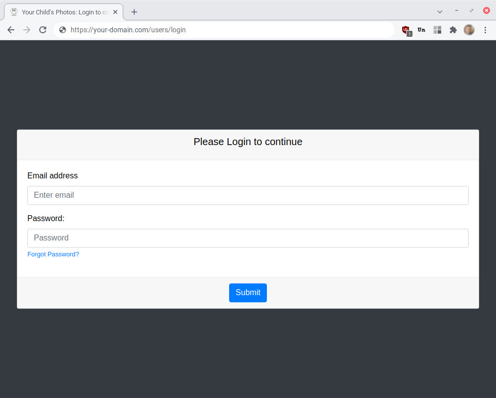 Create A User page