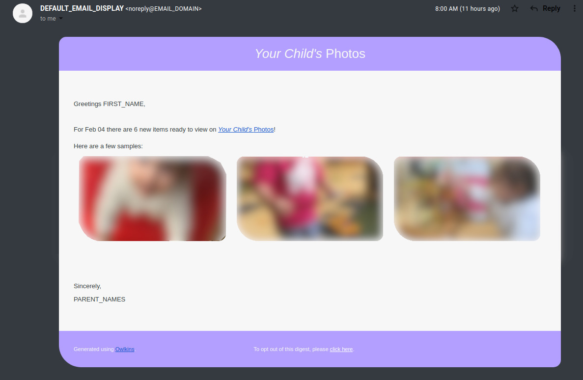 Customer profile user interface